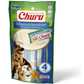 Кремообразно лакомство за капризни кучета Churu Dog Treats Chicken with Tuna Recipe мус от пилешко месо и риба тон